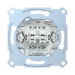 Кнопочный выключатель мех-м MERTEN MTN3155-0000 D-Life 2х клавишный