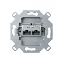 Компьютерная розетка RJ45 мех-м MERTEN MTN465706 х2 8/8 кат. 6