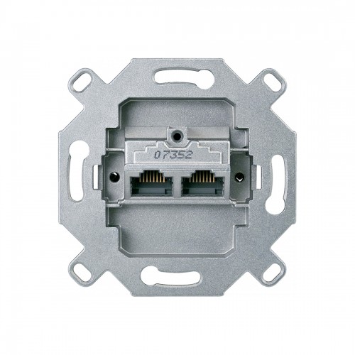 Компьютерная розетка RJ45 мех-м MERTEN MTN465706 х2 8/8 кат. 6