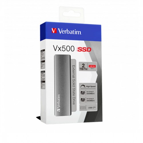 Внешний SSD диск Verbatim VX500 47454 2TB Серый
