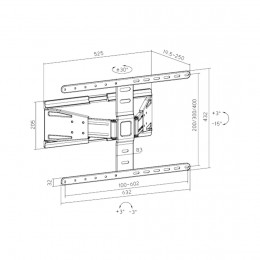 Кронштейн XG FMW-4390 для ТВ и мониторов 43\
