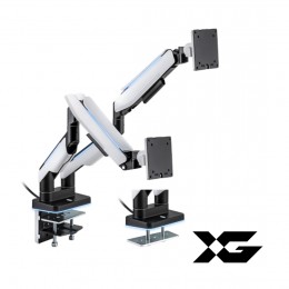 Настольный кронштейн с газлифтом XG MGG-1735D white для 2-х мониторов (17\