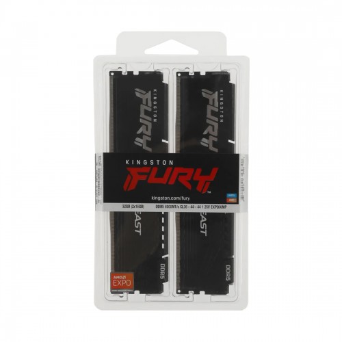 Комплект модулей памяти Kingston FURY Beast Black KF560C36BBE2K2-32 DDR5 32GB (Kit 2x16GB) 6000MHz