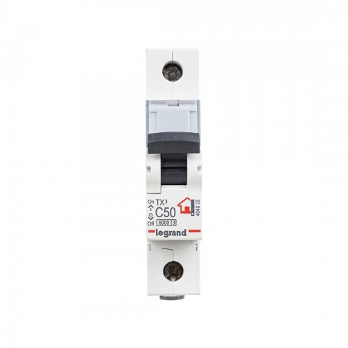 Автоматический выключатель Legrand 404033 1П C50A TX3 6000 6kA