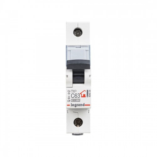 Автоматический выключатель Legrand 404034 1П C63A TX3 6000 6kA