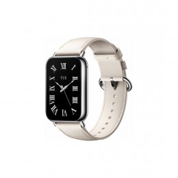 Кожаный сменный браслет Xiaomi Leather Quick Release Strap Cream white