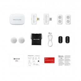 Петличный микрофон Hollyland Lark A1 Combo Белый