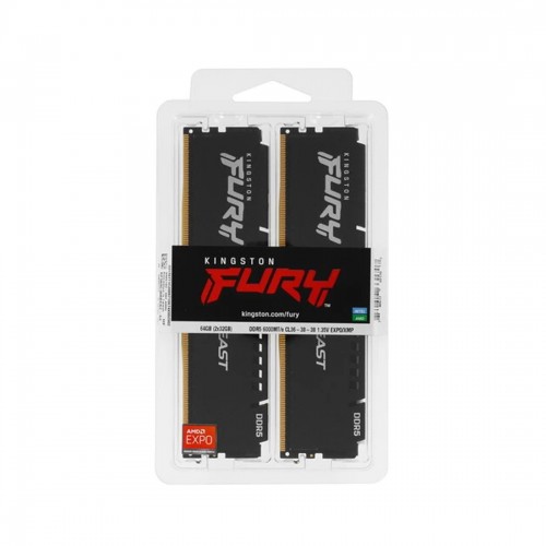 Комплект модулей памяти Kingston FURY Beast Black KF560C36BBEK2-64 DDR5 64GB (Kit 2x32GB) 6000MHz