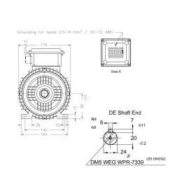 Асинхронный электродвигатель WEG 16803817 AM W20 -90L 2.2 кВт 2P B3T 220-460 В 50 Гц