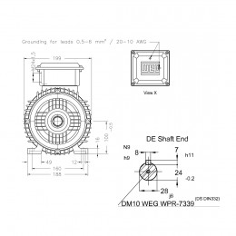 Асинхронный электродвигатель WEG 15142947 W20 100L 3 кВт 4P B3T 220-460 В 50 Гц