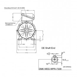 Асинхронный электродвигатель WEG 16255791 WGOST-71 0.37 кВт 2P B3T 220/380 В 50 Гц