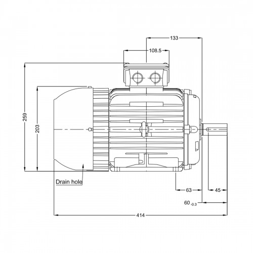 Асинхронный электродвигатель WEG 16257924 WGOST-L100L 4 кВт 4P B3T 220/380 В 50 Гц