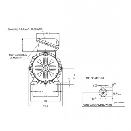 Асинхронный электродвигатель WEG 17928428 WGOST-L71 0.75 кВт 4P B3T 220/380 В 50 Гц