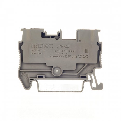 Клемма проходная DKC VPR-2.5-GY 2.5 мм2 Серая