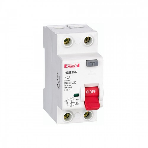 ВДТ Himel HDB3VR 2Р 40А 30мА тип AC 6кА