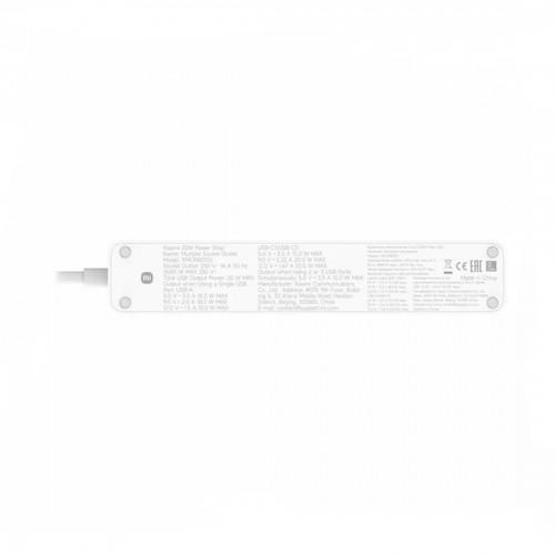 Удлинитель Xiaomi 20W Power Strip (2C1A) EU