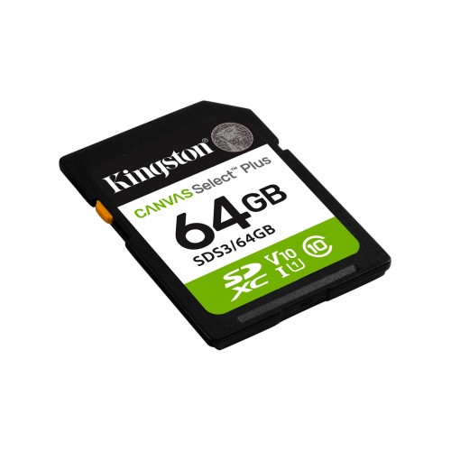 Карта памяти Kingston SDS3/64GB Canvas Select Plus C10 UHS-I U1 V10 64GB