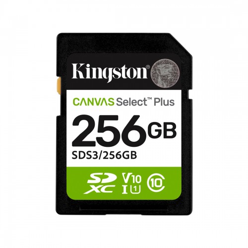 Карта памяти Kingston SDS3/256GB Canvas Select Plus C10 UHS-I U1 V10 256GB
