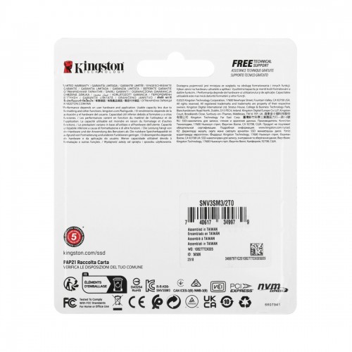 Твердотельный накопитель SSD Kingston SNV3SM3/2T0 2TB Mini M.2 2230 PCIe Gen4 x4