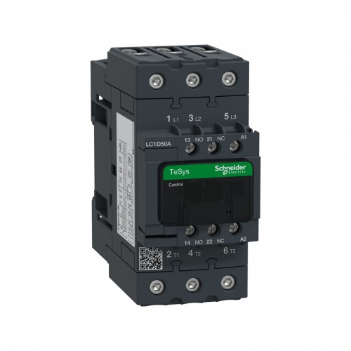 Контактор SE LC1D50AB7 3Р 50А 24В 50/60Гц винт.зажим E-Link