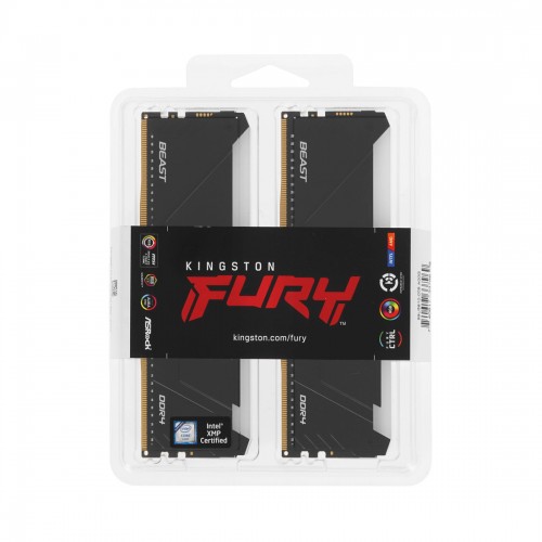 Комплект модулей памяти Kingston FURY Beast RGB KF432C16BB12AK2/32WP DDR4 32GB (Kit 2x16GB) 3200MHz