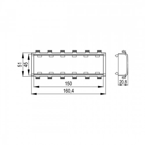 Каркас под 6 модулей Viva DKC F0003A для In-liner Front, белый