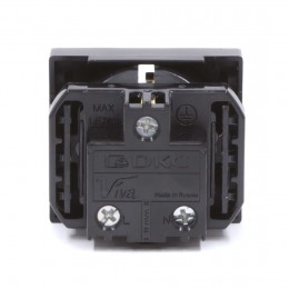 Розетка силовая серии Viva DKC 45205 2Р+Е со шторками черная
