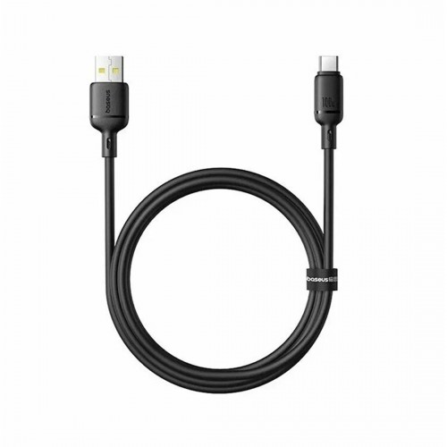 Интерфейсный кабель Baseus Silky USB to Type-C 100W 2m Black (P10377703113-01)