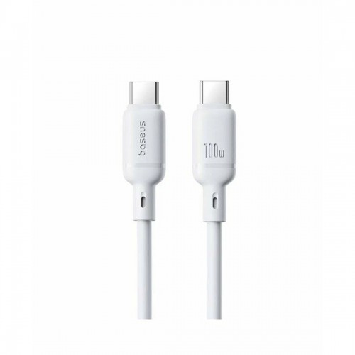 Интерфейсный кабель Baseus Silky Type-C to Type-C 100W 2m White (P10377704213-01)