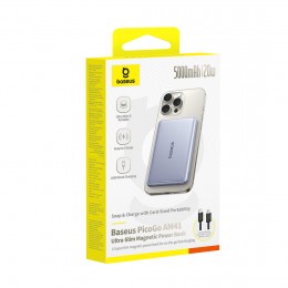 Портативный внешний аккумулятор Baseus PicoGo AM41 Ultra-Slim 5000mAh 20W Titanium (P1007680C853-00)