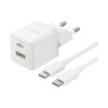 Адаптер питания Baseus Palm C+U 30W White( в комлпекте кабель Type-c) (P1011160A213-01)