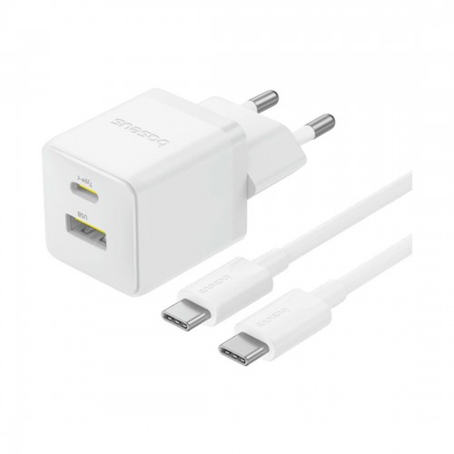 Адаптер питания Baseus Palm C+U 30W White( в комлпекте кабель Type-c) (P1011160A213-01)