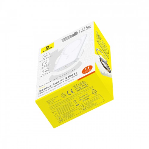 Портативный внешний аккумулятор Baseus EnerFill FM11 Ultra-Mini10000mAh 22.5W White (P1008210E213-00