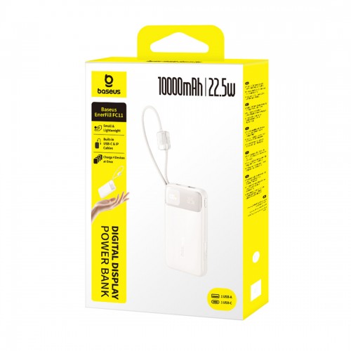 Портативный внешний аккумулятор Baseus EnerFill FC11 10000mAh 22.5W Beige (E0027R05)