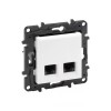Информационная розетка двойная Niloe Step 2хRJ45 Кат.6e UTP Белый new