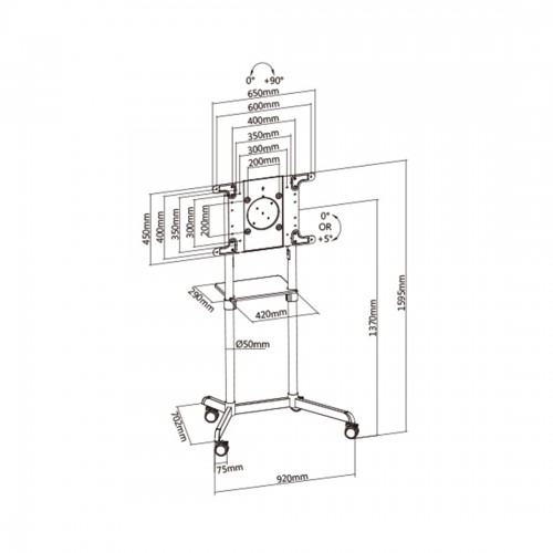Стойка мобильная Brateck TTV11-46TW