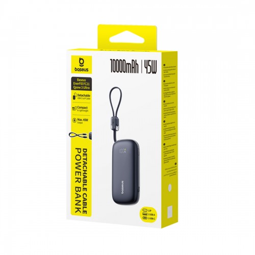 Портативный внешний аккумулятор Baseus EnerFill FC21 Qpow 3 Ultra 10000mAh 45W Black (E0027Q00)