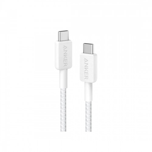 Интерфейсный кабель Anker 322 USB-C to USB-C Cable 1М (A81F5G21) Белый