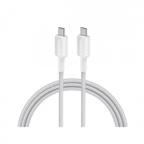 Интерфейсный кабель Anker 322 USB-C to USB-C Cable 1М (A81F5G21) Белый