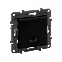 Информационная розетка одинарная Niloe Step RJ45 Кат.5e UTP Чёрный new