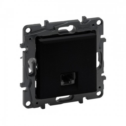 Информационная розетка одинарная Niloe Step RJ45 Кат.5e UTP Чёрный new
