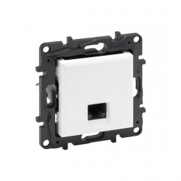 Информационная розетка одинарная Niloe Step RJ45 Кат.6 UTP Белый new