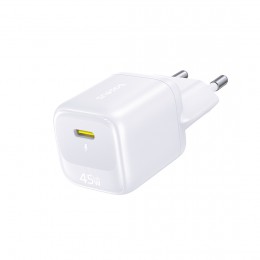 Адаптер питания Baseus FN22 1C 45W EU Moon White (E0123301)