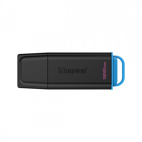 USB-накопитель Kingston DTXG2/128GB 128GB Чёрный/Голубой