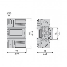 ПЛК М172 SE TM172ODM18R M172 дисплей 18 I/O 2 MODBUS
