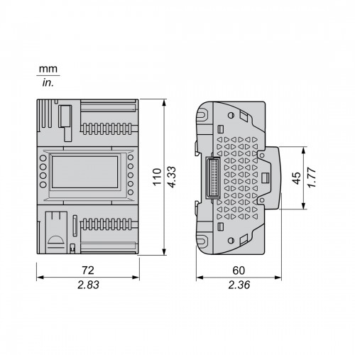 ПЛК М172 SE TM172ODM18R M172 дисплей 18 I/O 2 MODBUS