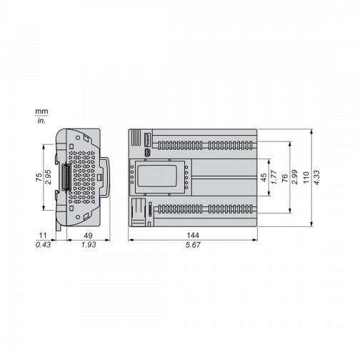 ПЛК М172 SE TM172PDG28RI M172 дисплей 28 I/O ETH 2 RS485