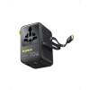 Адаптер питания Baseus EnerCore CG11 Universal Travel Adapter 70W 2AC+2U+2C Cosmic Black