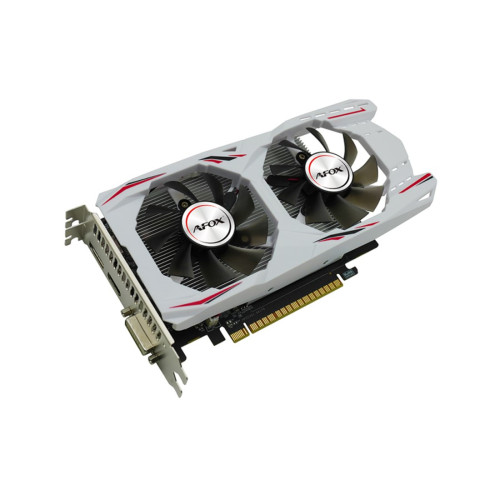 Видеокарта, AFOX, GTX1050Ti GAMING 4GB D5 Dual Fan (4897033787307), AF1050TI-4096D5H7-V8, GDDR5, 128bit, DP, HDMI, DVI, 220*147*56 мм, Цветная коробка