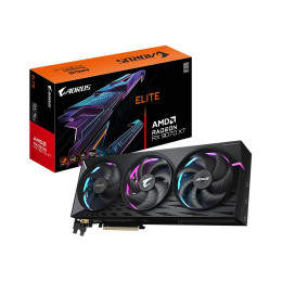 Видеокарта, Gigabyte, Radeon RX 9070 XT AORUS ELITE 16G (GV-R9070XTAORUS E-16GD) 4719331355517, GDDR6, 256bit, 2-HDMI, 2-DP, Windforce 3X Fan, 339*136*59 мм, Цветная коробка